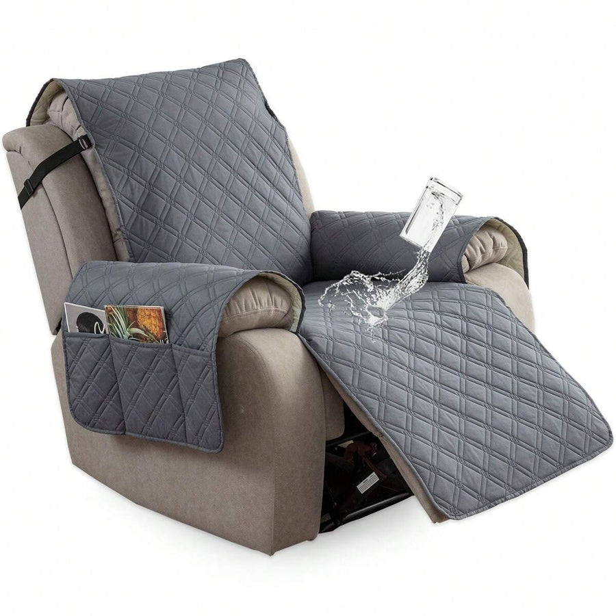 100% Waterproof Recliner Chair Cover, Non Slip Covers For Recliner Chair With Pocket, Washable Reclining Chair/Furniture Protector For Pets